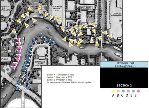 Map of Riverwalk Banner Locations - Section 2