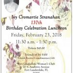 Fort Lauderdale Matriarch Ivy C. Stranahan’s 137th Birthday
