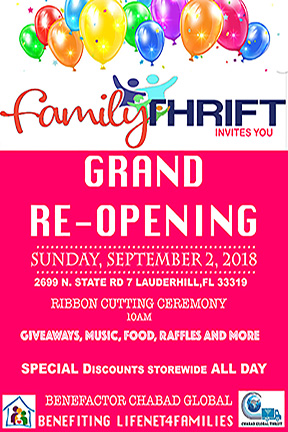 Chabad Family Thrift GRAND Re-Opening