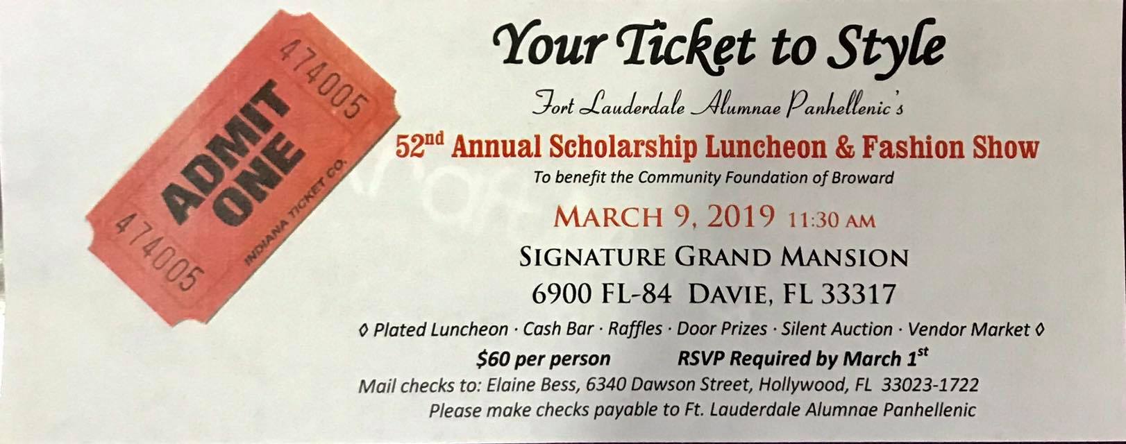 52nd Annual Scholarship Luncheon & Fashion Show