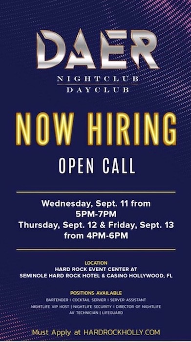 JOB FAIR: DAER NIGHTCLUB/DAYCLUB