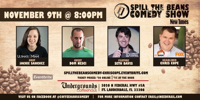 Spill The Beans Comedy- Chris Cope (Fox & Conan)