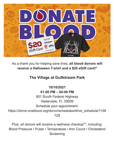 Monthly Blood Drives