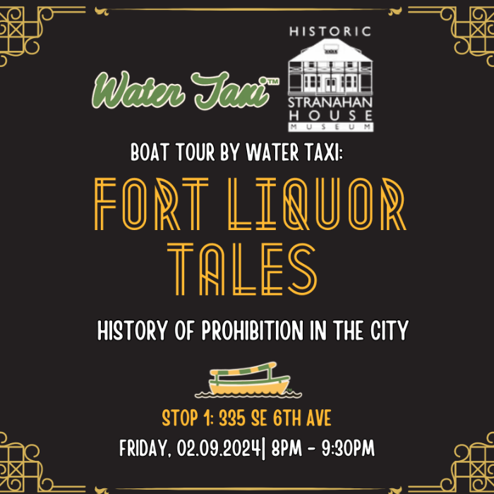 Fort Liquor Tales Water Taxi Tour