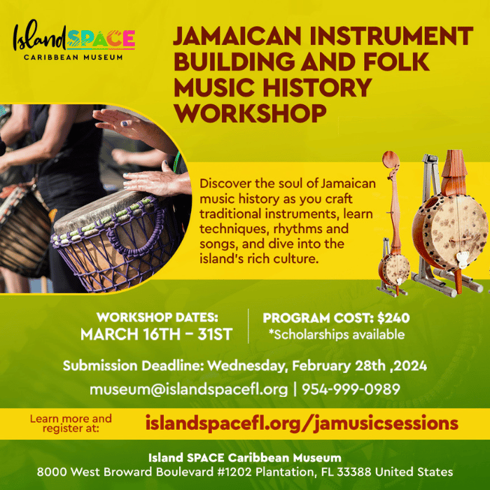 Jamaican Instrument Building and Folk Music History Workshop