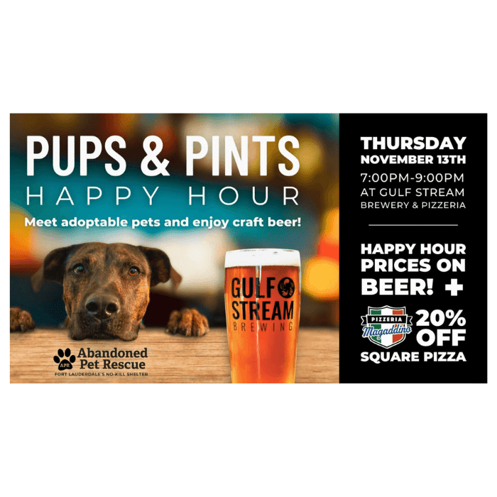 Pups & Pints Happy Hour